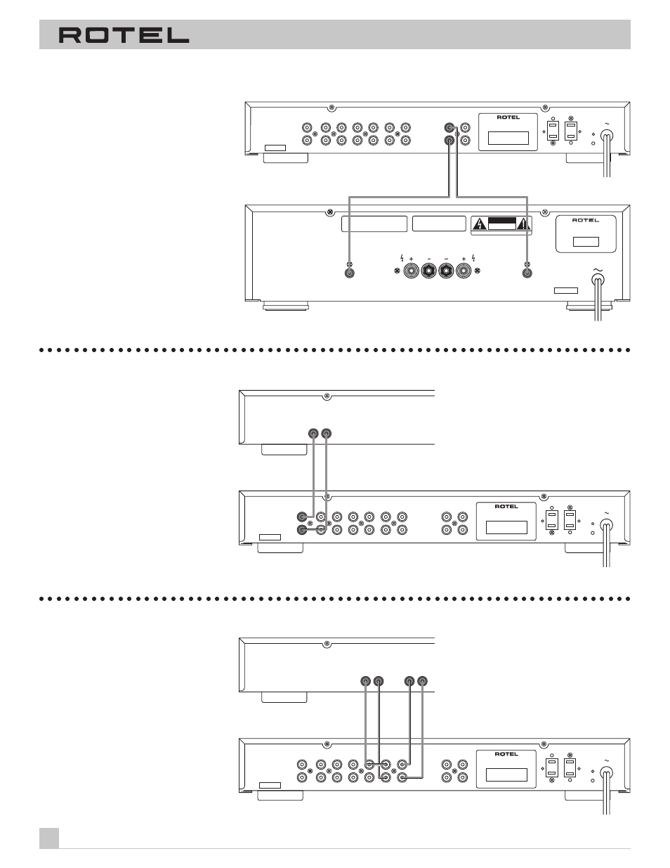 Figure 5: recorder connections, Figure 4: line level input connection, Rotel rb-981 | Rotel rc-972, Recorder, Cd player | ROTEL RC-972 User Manual | Page 4 / 10