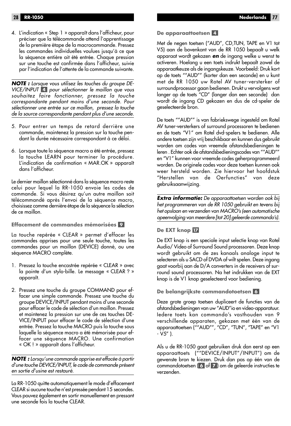 ROTEL RR-1050 User Manual | Page 26 / 50