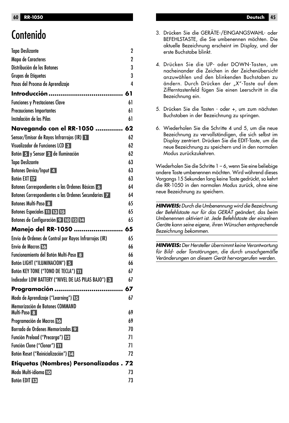 ROTEL RR-1050 User Manual | Page 43 / 50