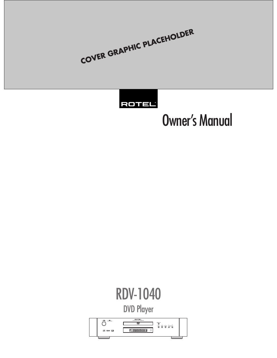 ROTEL RDV-1040 User Manual | 31 pages
