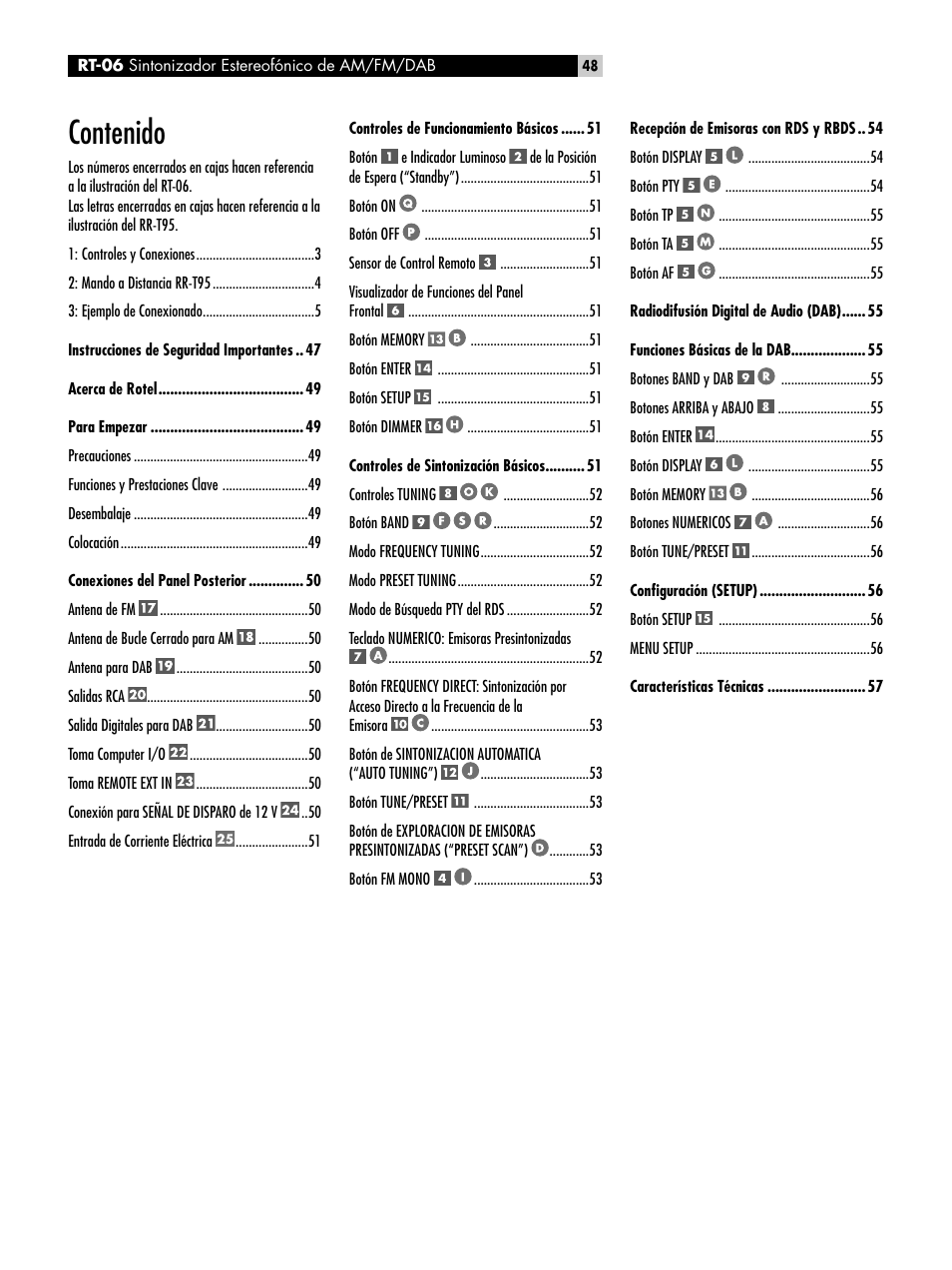 ROTEL RT-06 User Manual | Page 48 / 89