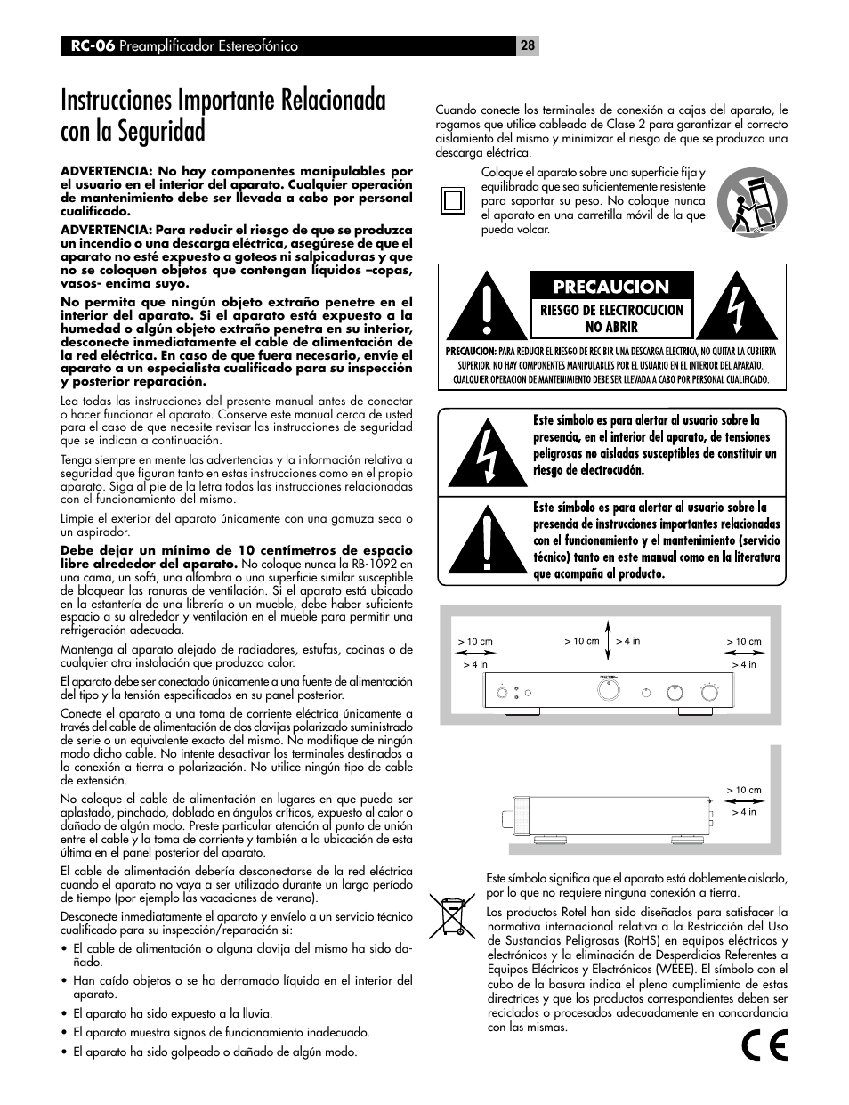 ROTEL RC-06 User Manual | Page 28 / 56