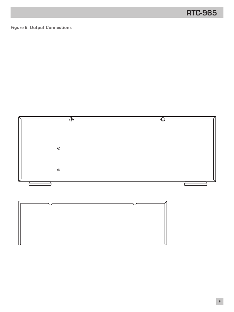 Figure 5: output connections, Rtc-965 | ROTEL RTC-965 User Manual | Page 5 / 24