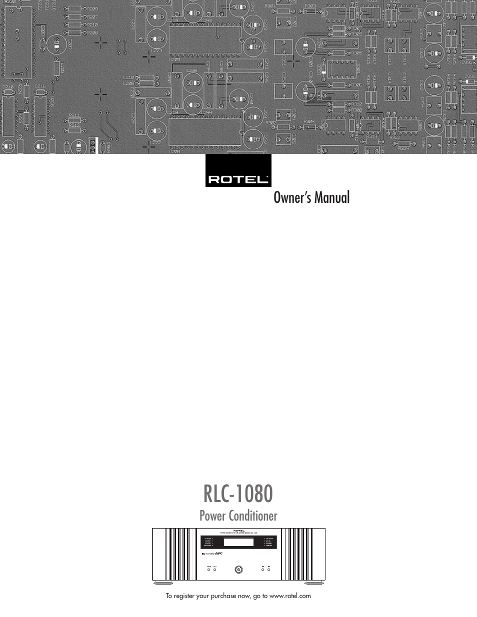 ROTEL RLC-1080 User Manual | 16 pages
