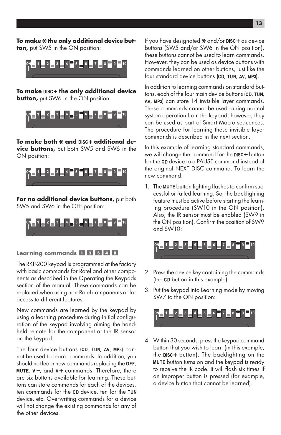 ROTEL RHB-200 User Manual | Page 13 / 18