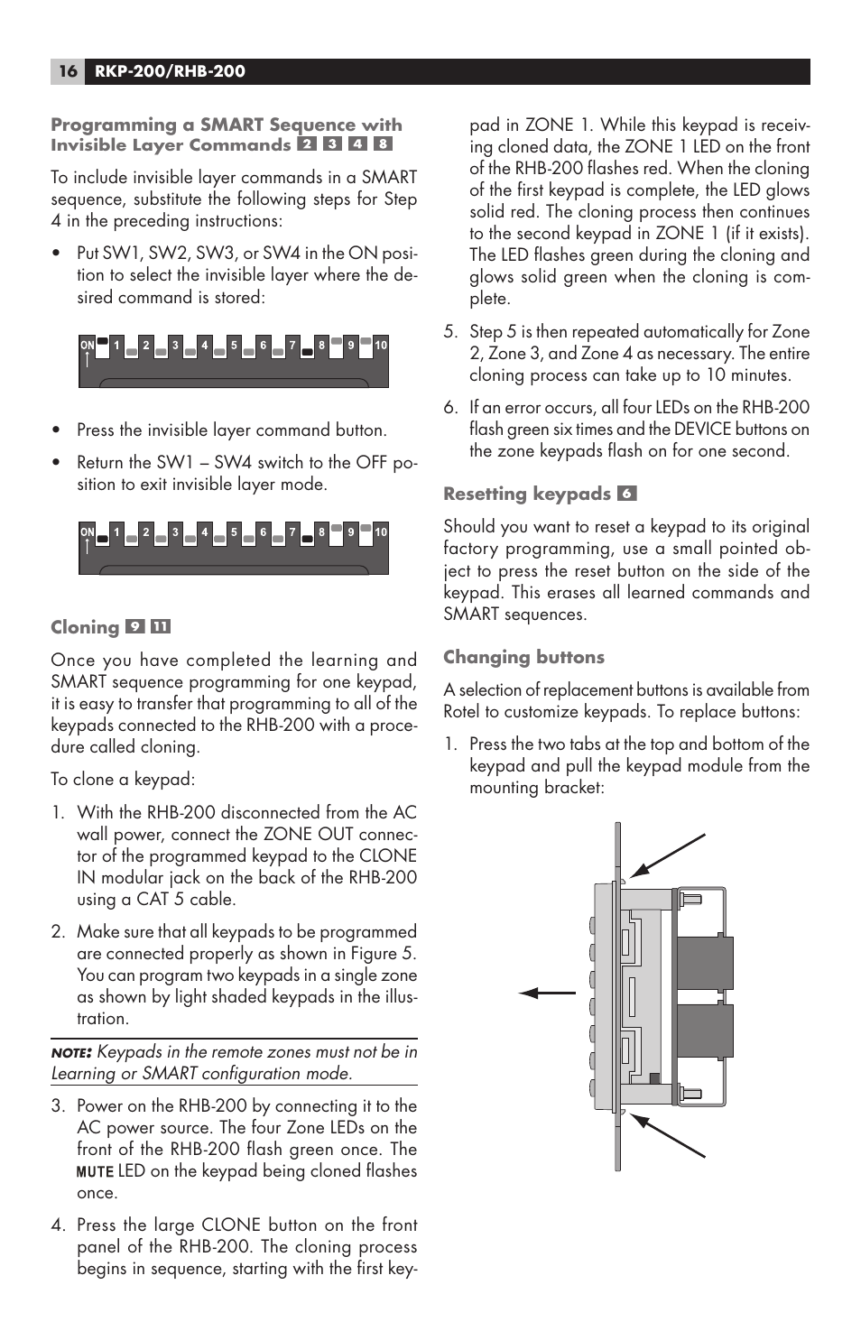 ROTEL RHB-200 User Manual | Page 16 / 18