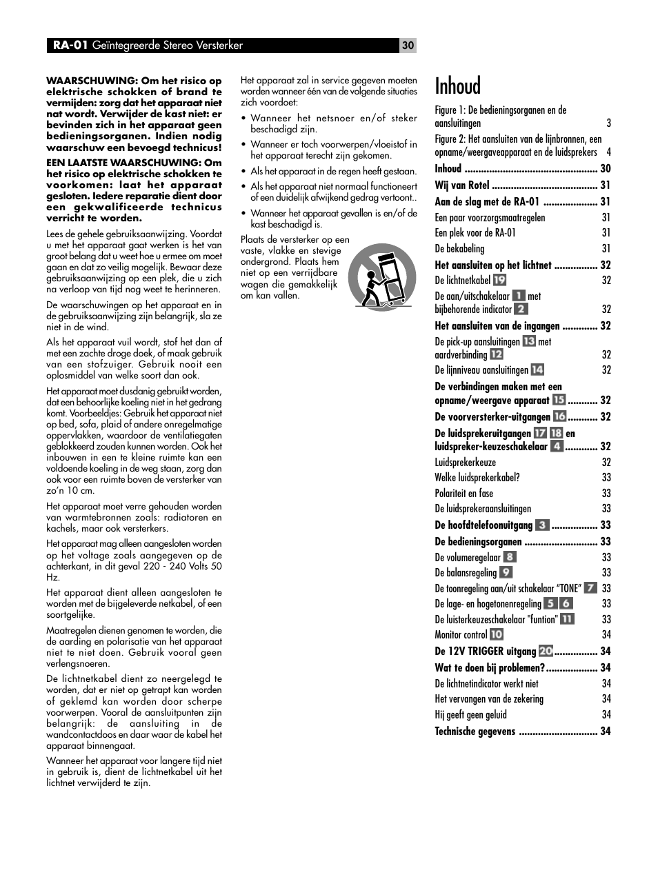 Inhoud | ROTEL RA-01 User Manual | Page 30 / 42