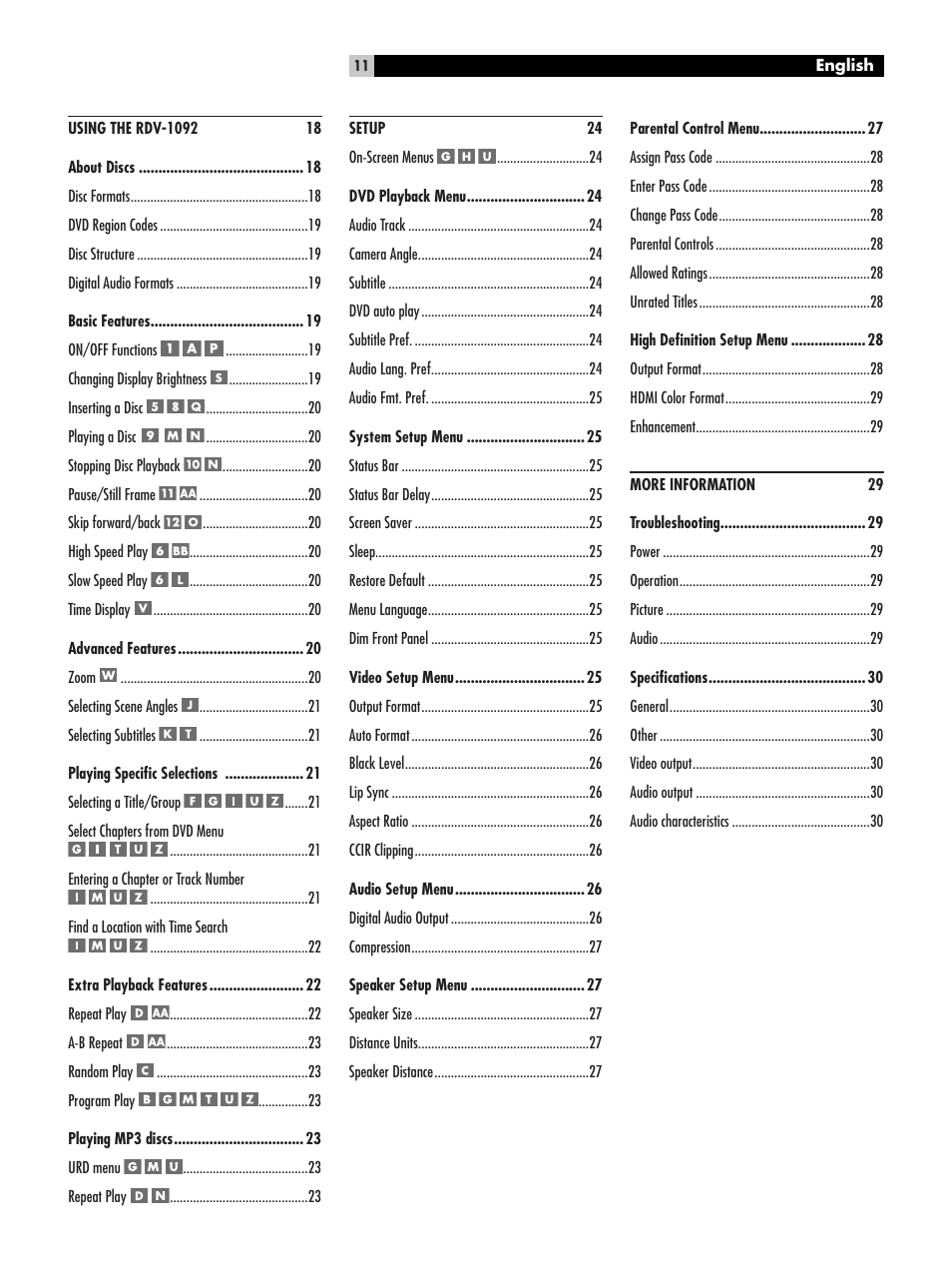 ROTEL DVD Audio/Video Player RDV-1092 User Manual | Page 11 / 32