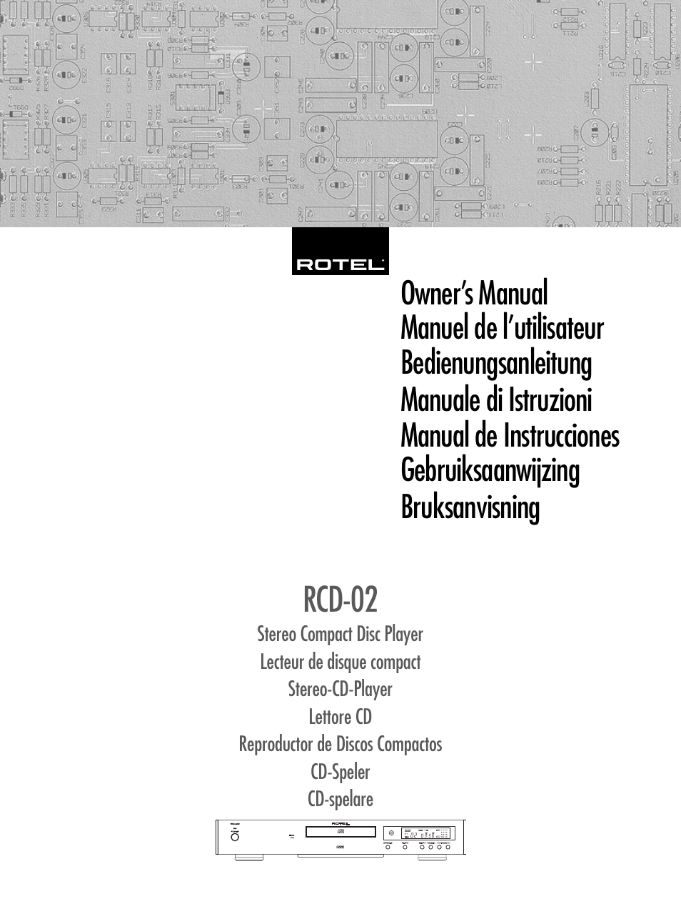 ROTEL RCD-02 User Manual | 11 pages