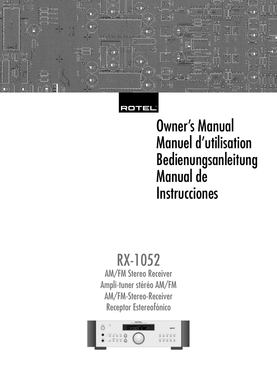 ROTEL RX-1052 User Manual | 85 pages