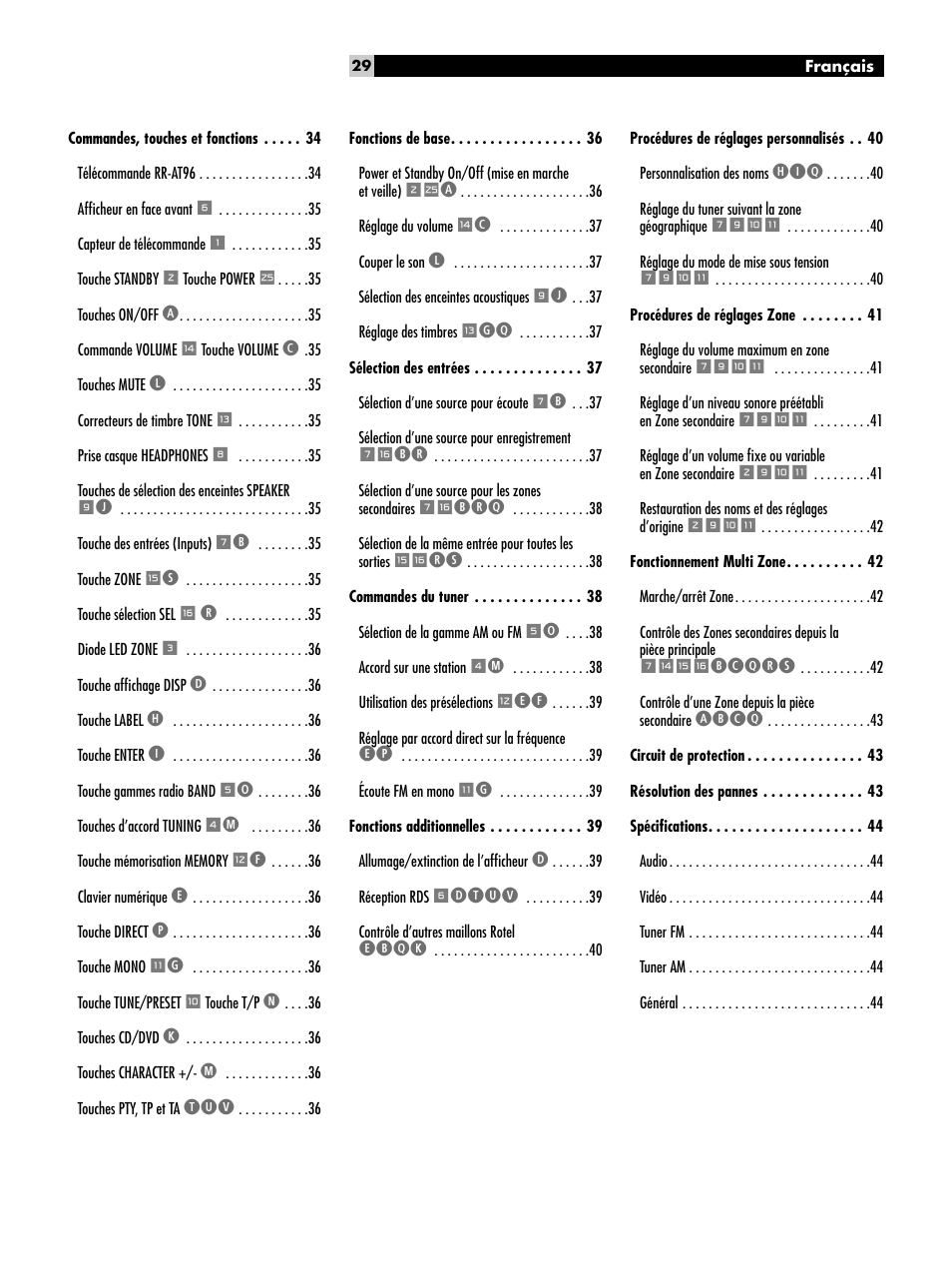 ROTEL RX-1052 User Manual | Page 29 / 85