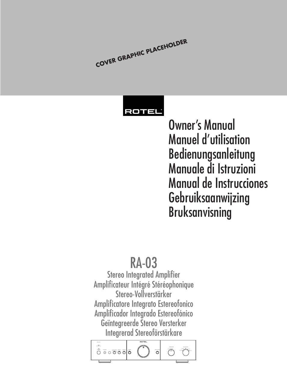 ROTEL RA-03 User Manual | 46 pages