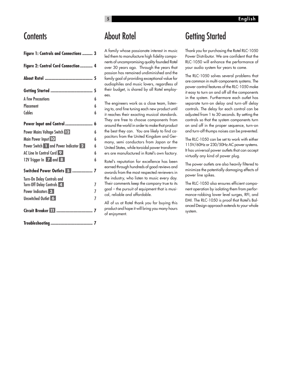 ROTEL RLC-1050 User Manual | Page 5 / 8
