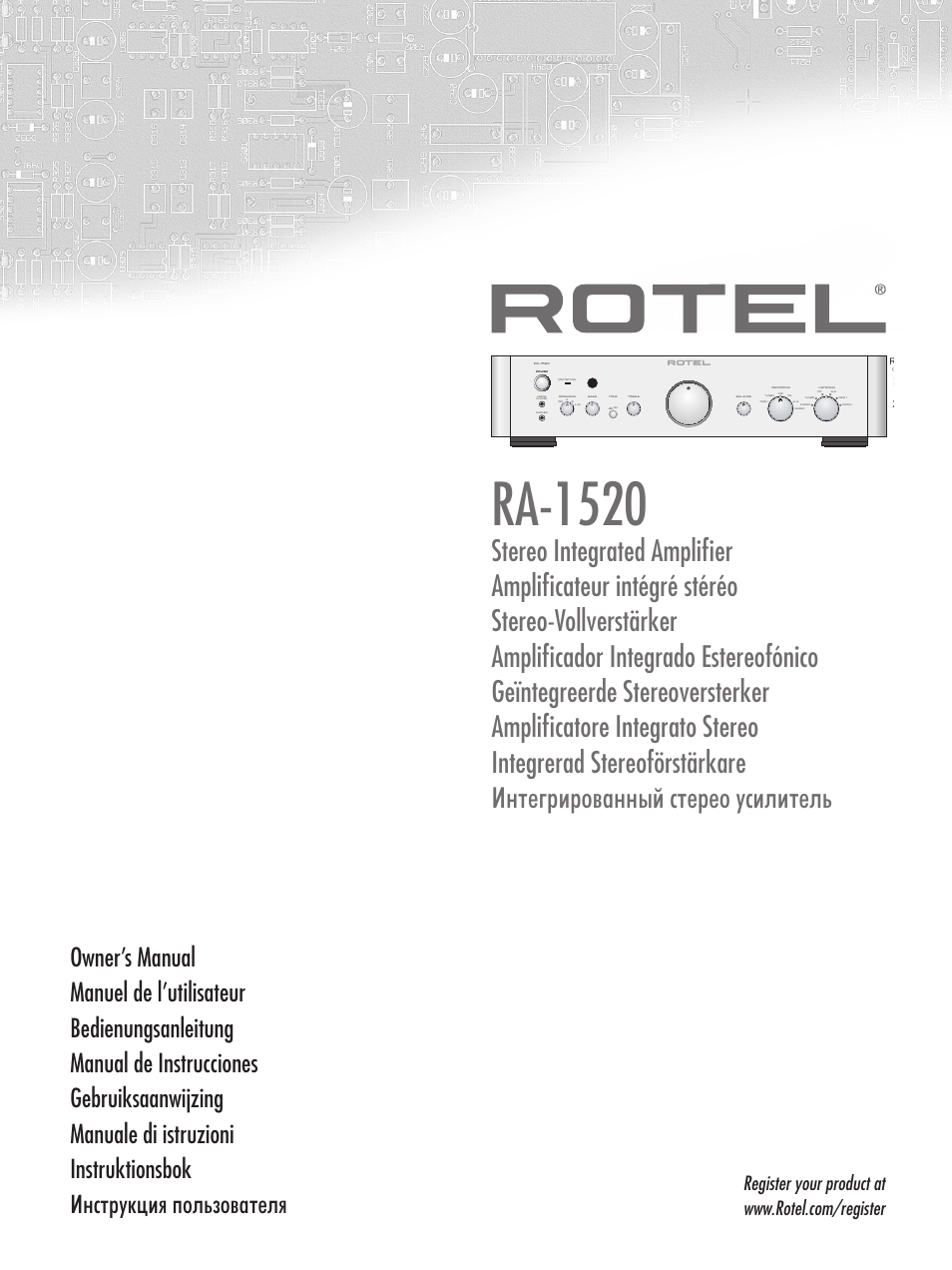 ROTEL RA-1520 User Manual | 68 pages