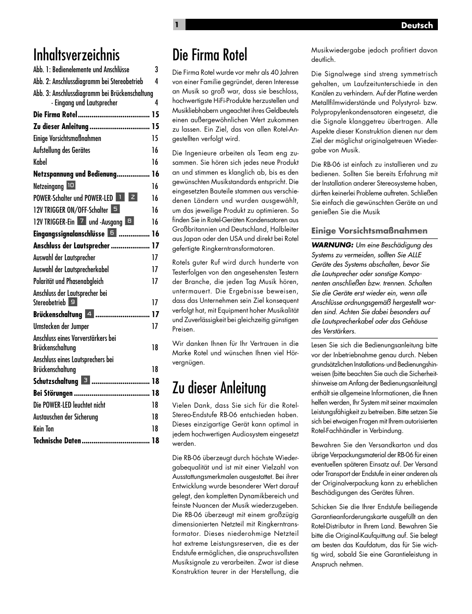ROTEL RB-06 User Manual | Page 14 / 42