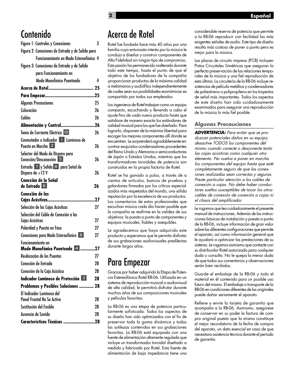 ROTEL RB-06 User Manual | Page 23 / 42