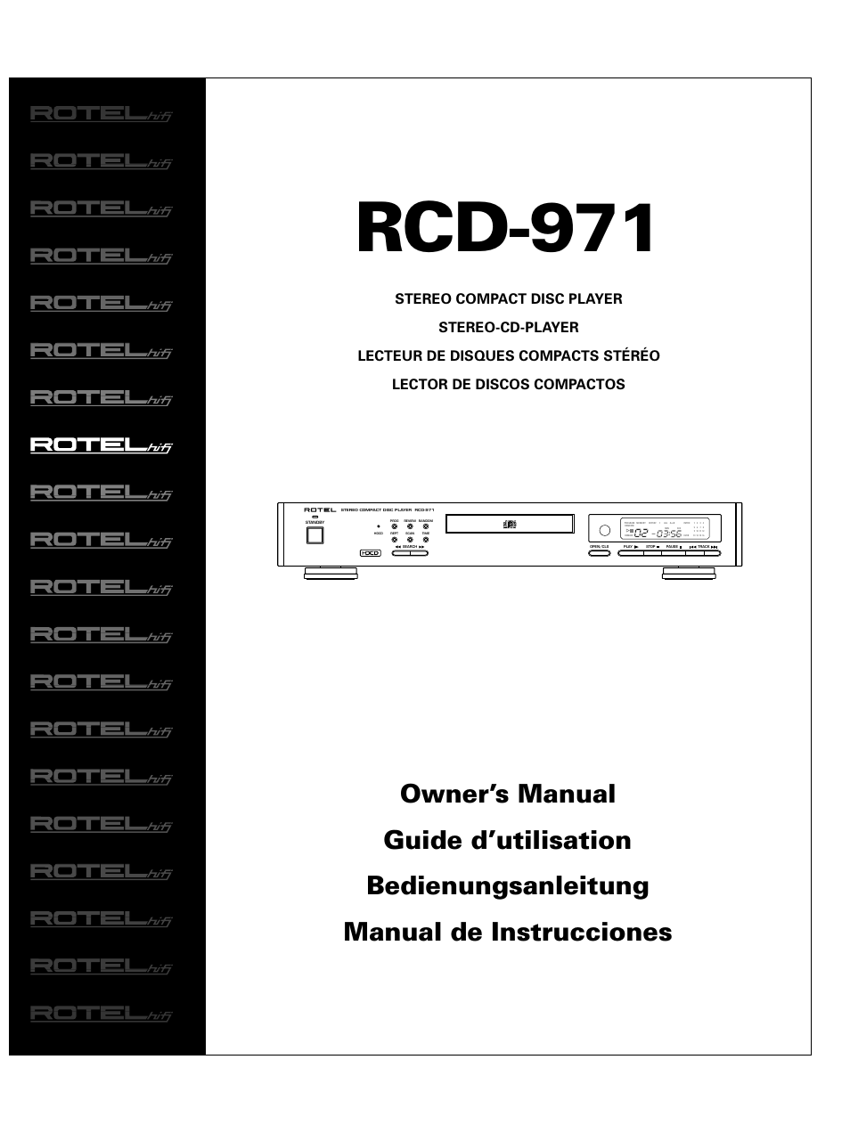 ROTEL RCD-971 User Manual | 9 pages