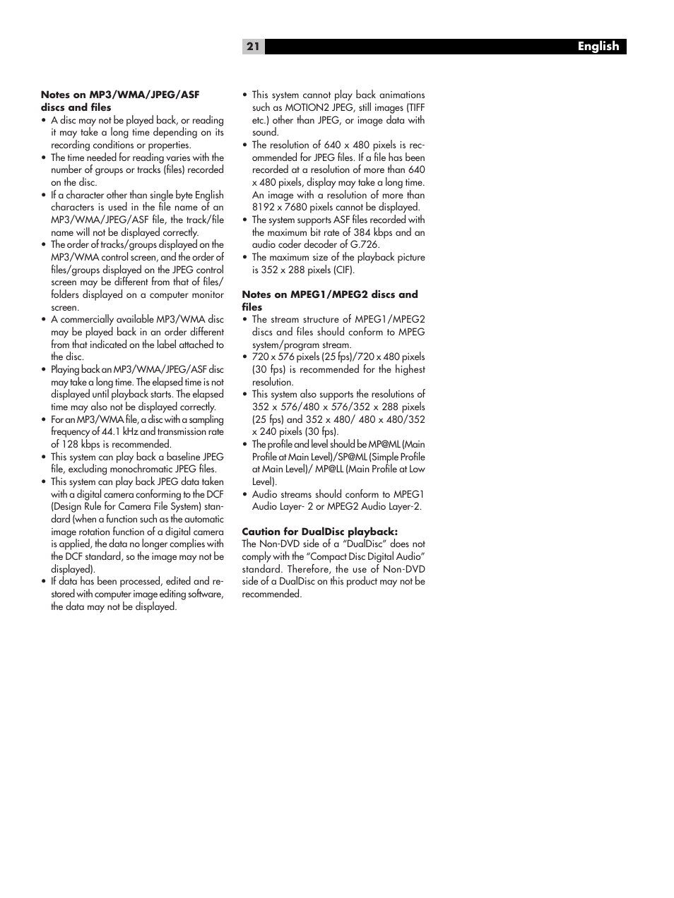 ROTEL RDV-1045 User Manual | Page 21 / 26