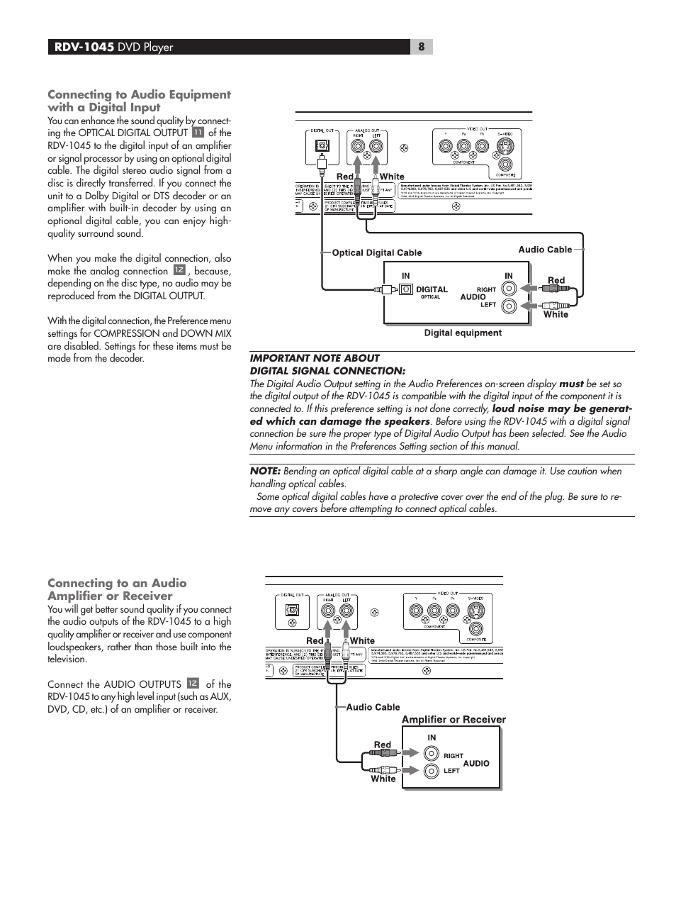 ROTEL RDV-1045 User Manual | Page 8 / 26