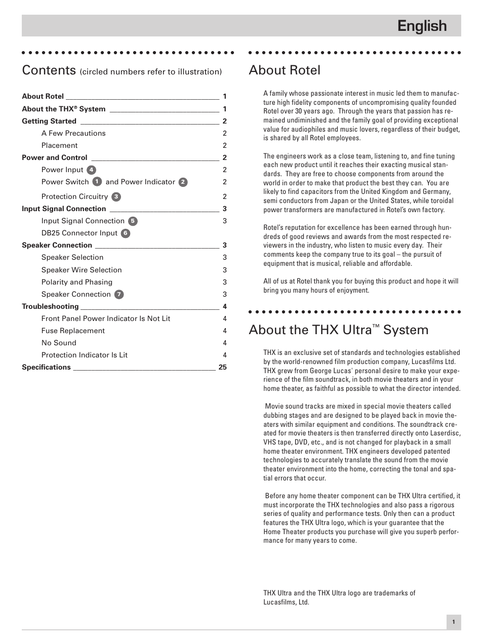 ROTEL Five Channel Power Amplifier RB-985 MKII User Manual | Page 5 / 30