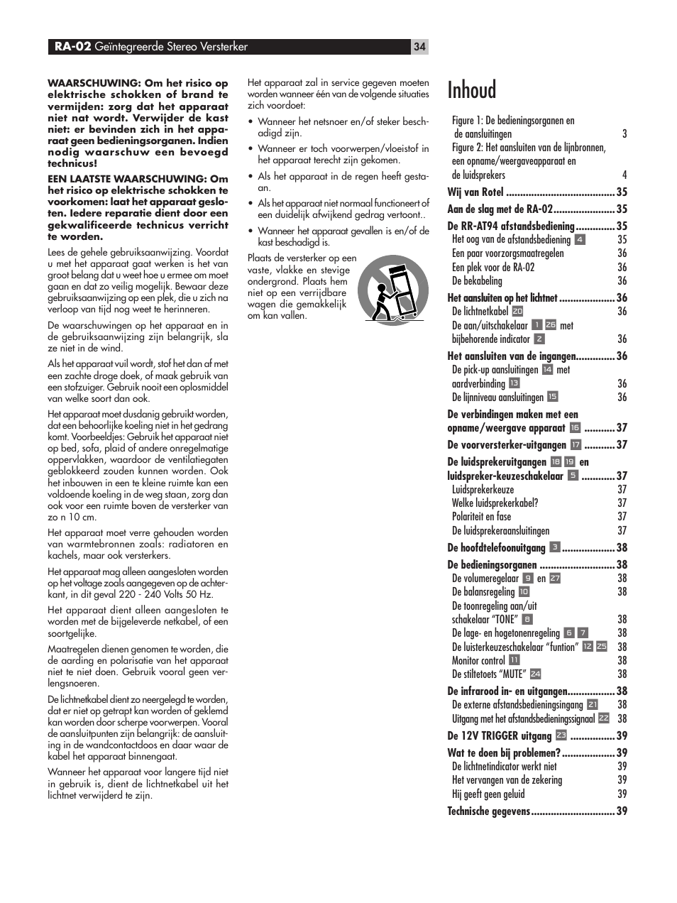 Inhoud | ROTEL RA-02 User Manual | Page 34 / 46