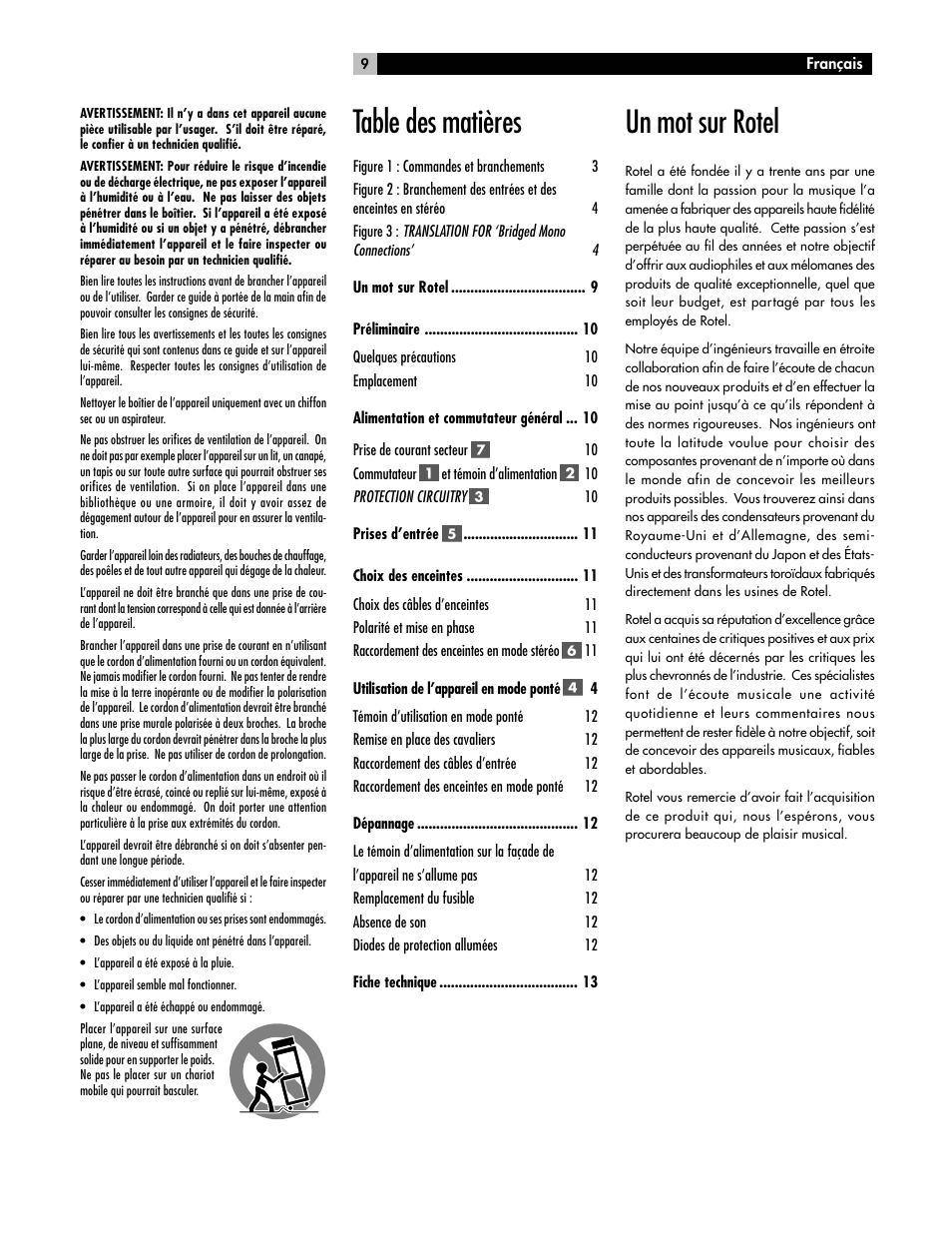 ROTEL RB-1070 User Manual | Page 9 / 36