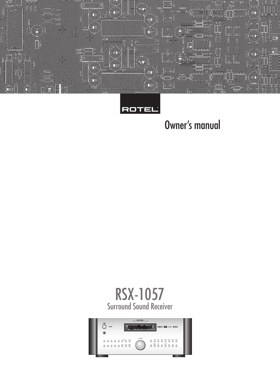 ROTEL RSX-1057 User Manual | 48 pages