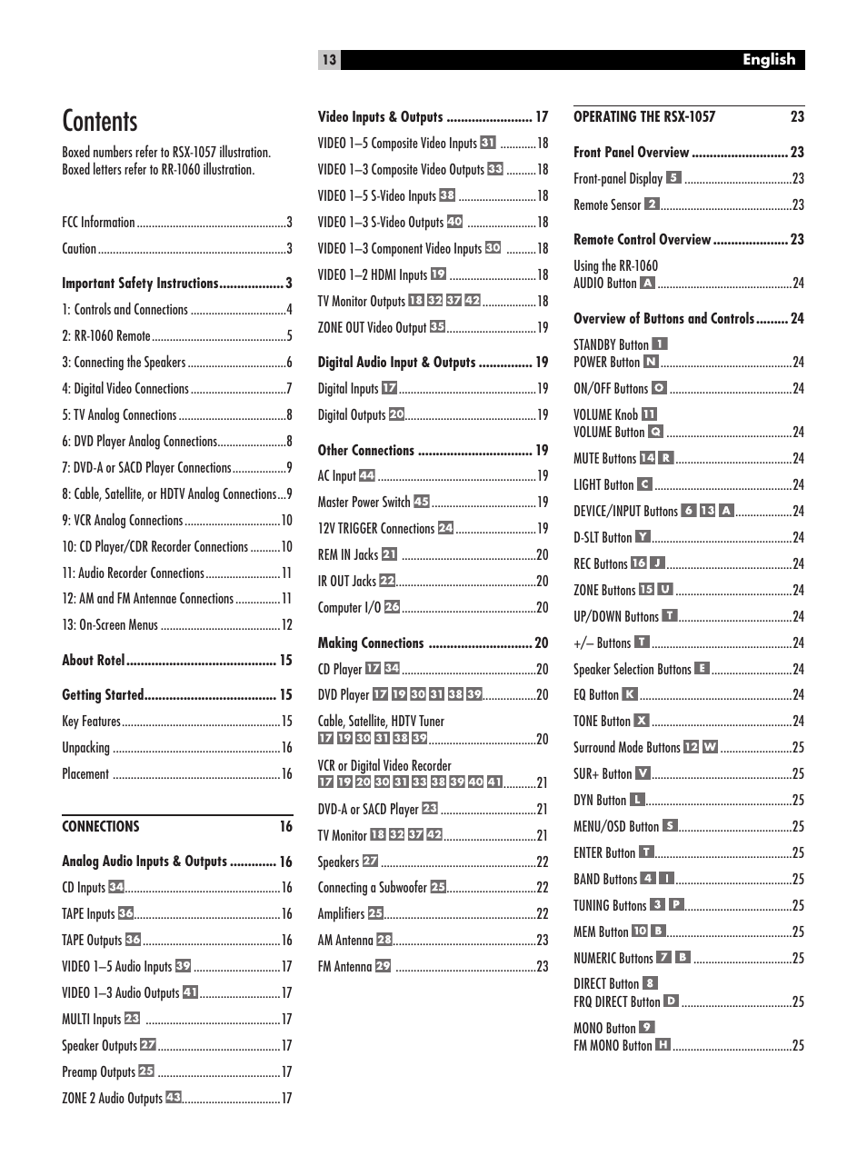 ROTEL RSX-1057 User Manual | Page 13 / 48