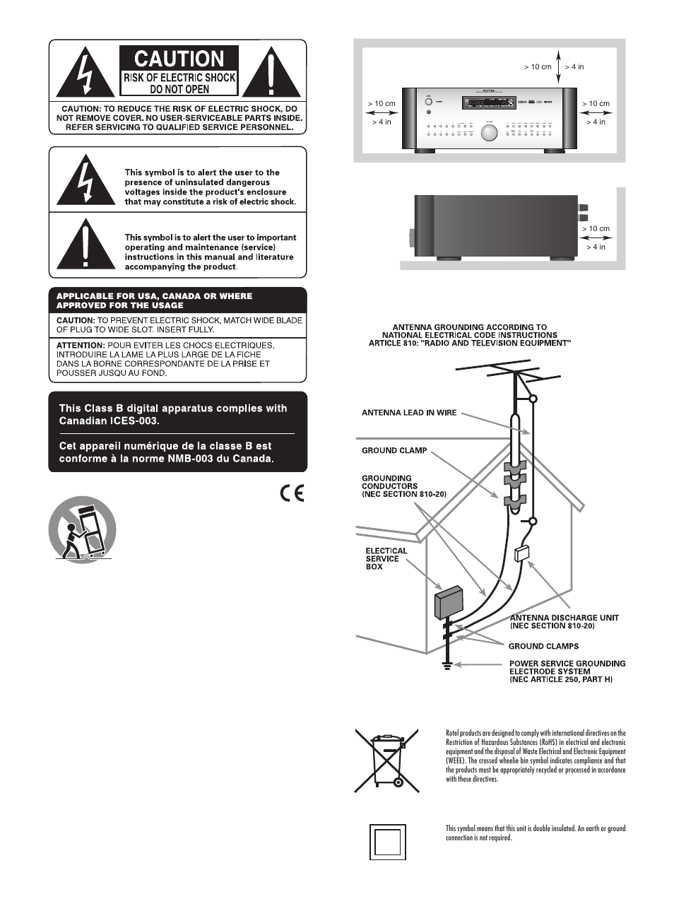 ROTEL RSX-1057 User Manual | Page 2 / 48