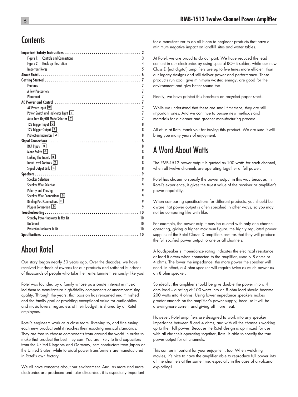 ROTEL RC-1580 User Manual | Page 6 / 11