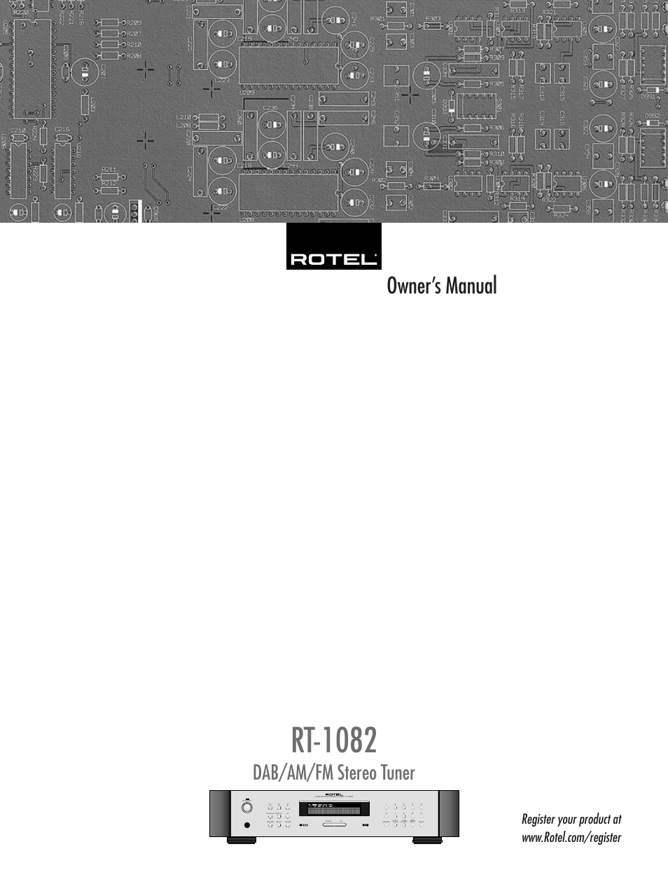 ROTEL RT-1082 User Manual | 14 pages