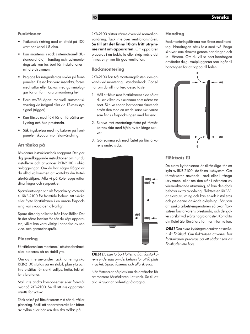 ROTEL RKB-2100 User Manual | Page 45 / 56