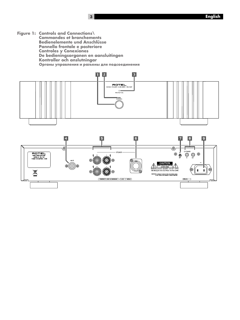 ROTEL RB-1091 User Manual | Page 3 / 10
