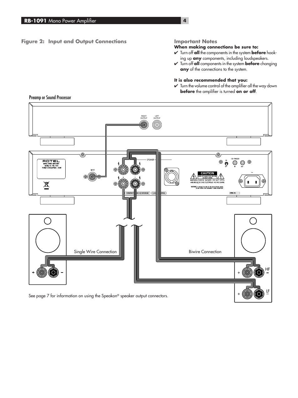 ROTEL RB-1091 User Manual | Page 4 / 10