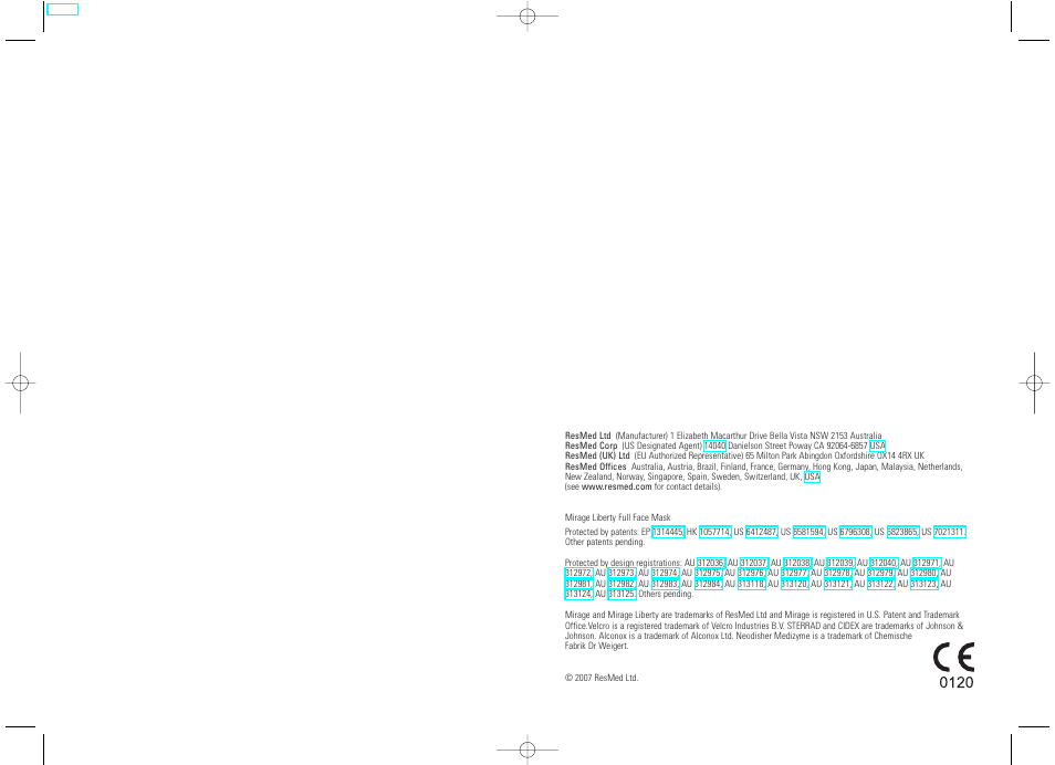 ResMed MIRAGE LIBERTY 61848 User Manual | Page 2 / 84
