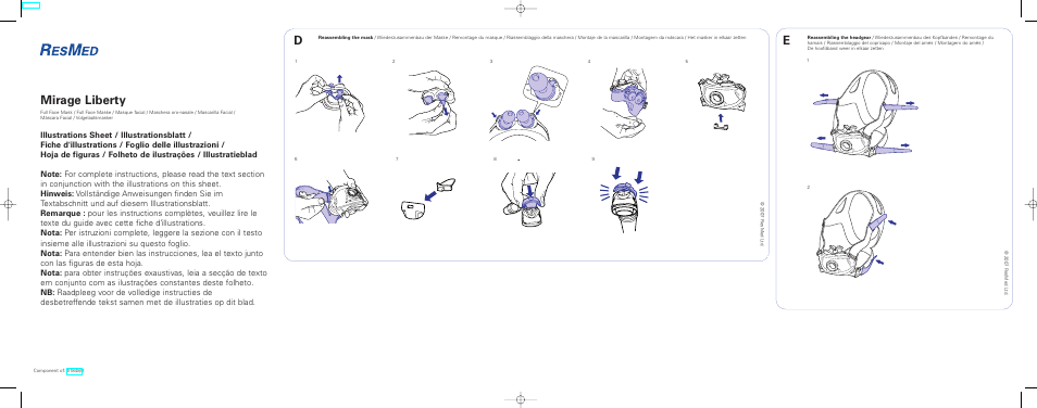 Mirage liberty | ResMed MIRAGE LIBERTY 61848 User Manual | Page 4 / 84