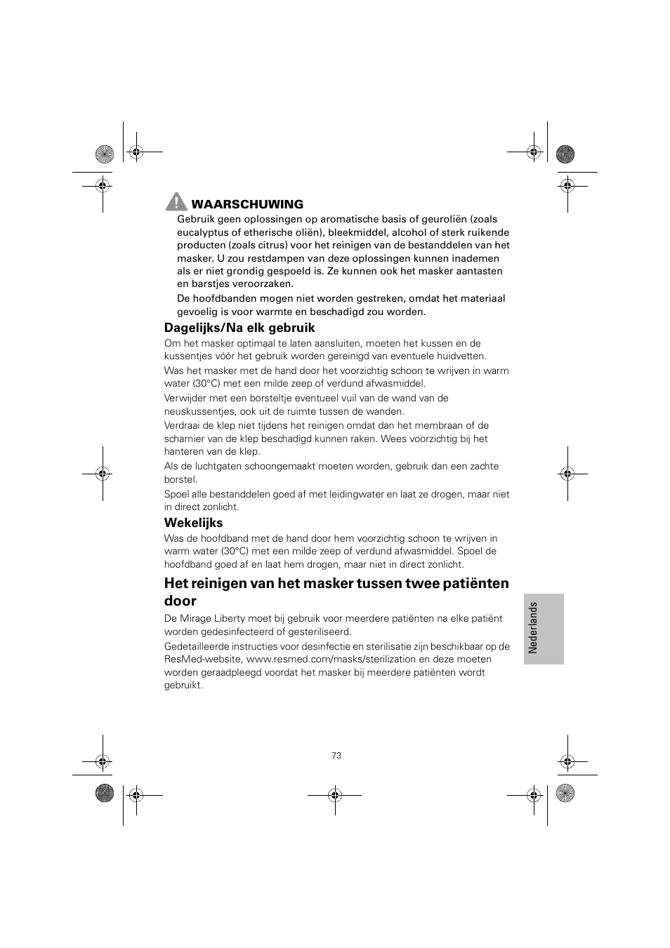 ResMed MIRAGE LIBERTY 61848 User Manual | Page 77 / 84