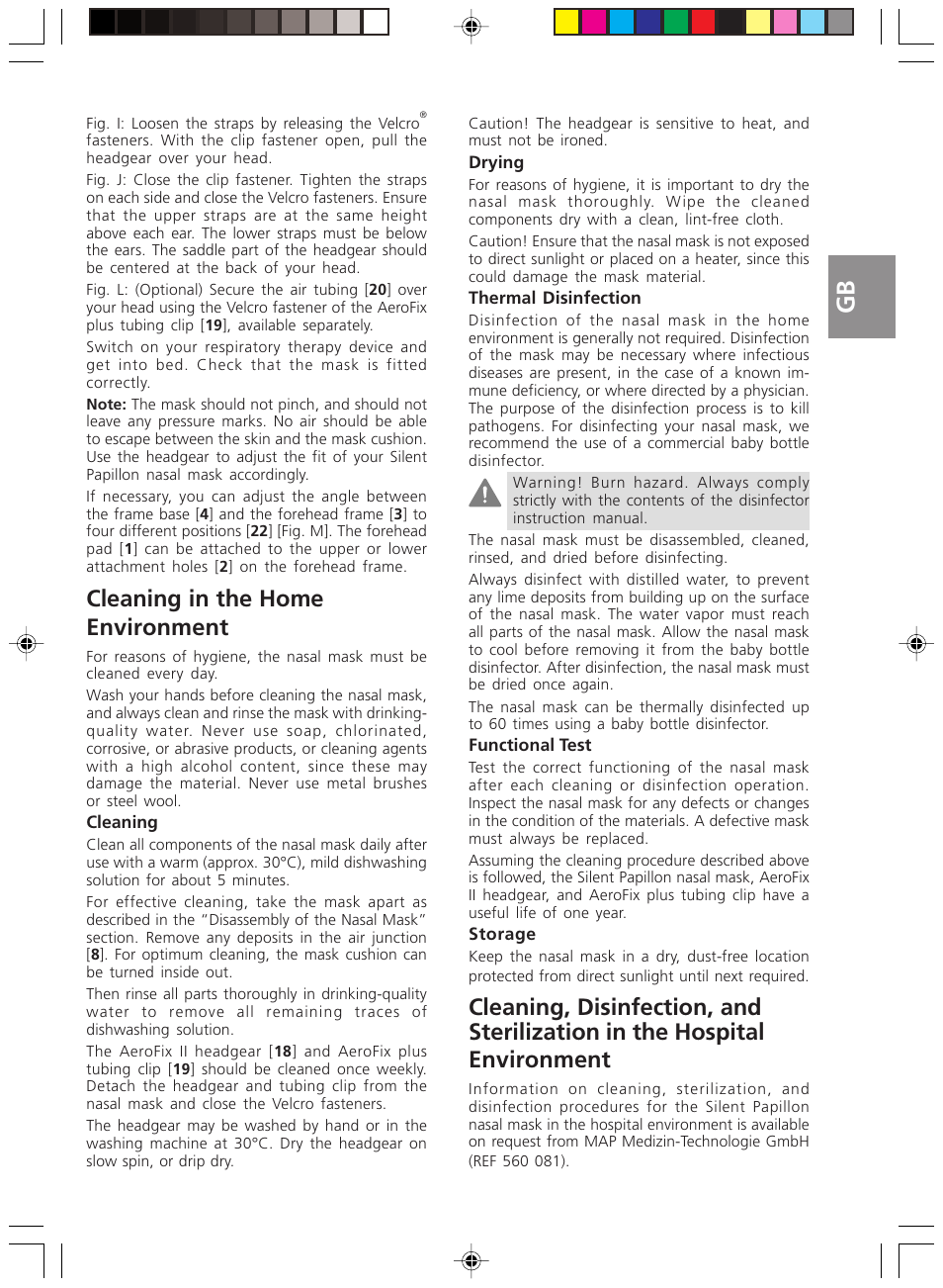 Cleaning in the home environment | ResMed Silent Papillon MAP Series User Manual | Page 12 / 33