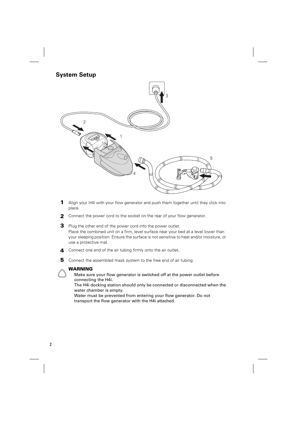 System setup | ResMed H4i User Manual | Page 4 / 14