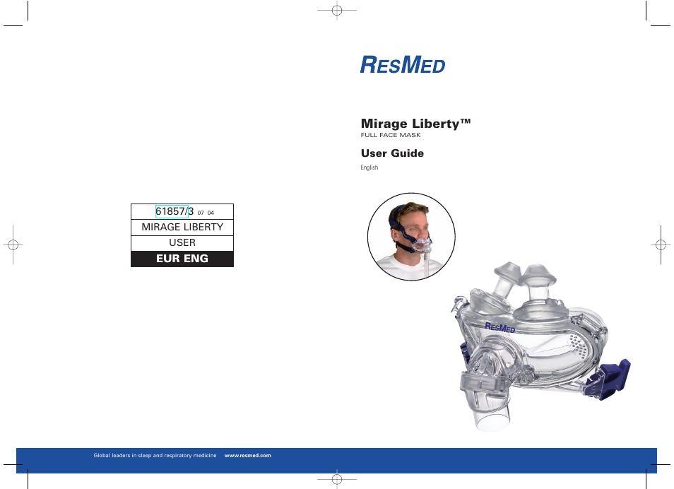 ResMed Full Face Mask Mirage Liberty User Manual | 14 pages