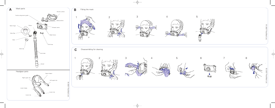 61857 illo sheets.pdf | ResMed Full Face Mask Mirage Liberty User Manual | Page 3 / 14