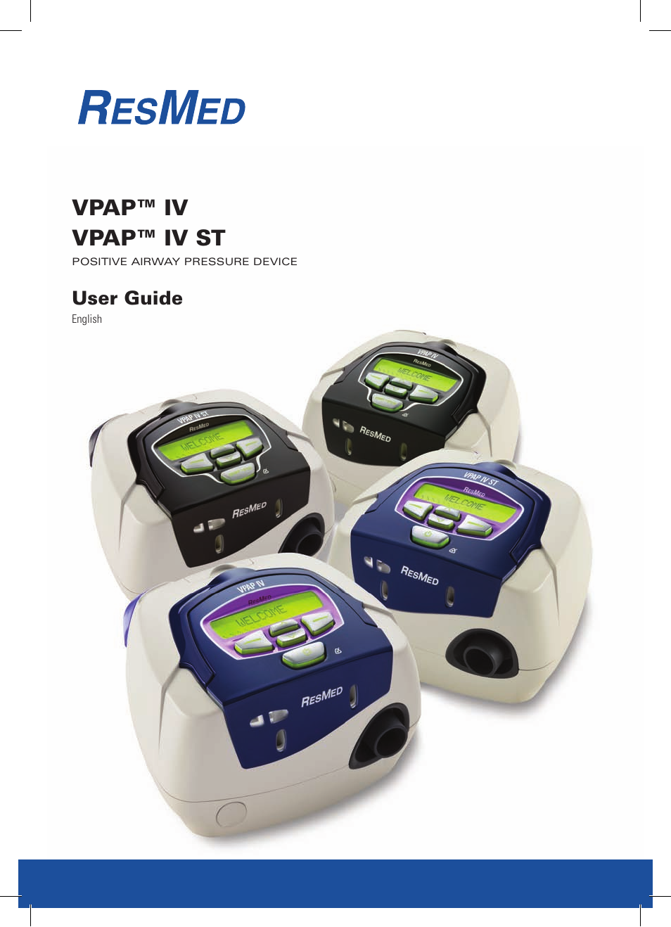 ResMed Positive Airway Pressure Device VPAP IV User Manual | 23 pages