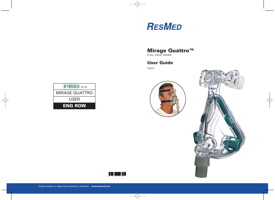 ResMed Full Face Mask Mirage Quattro User Manual | 14 pages