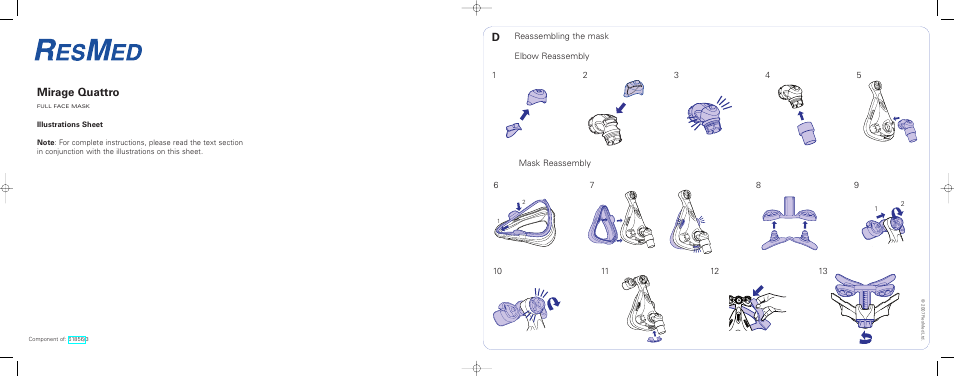 Mirage quattro | ResMed Full Face Mask Mirage Quattro User Manual | Page 4 / 14