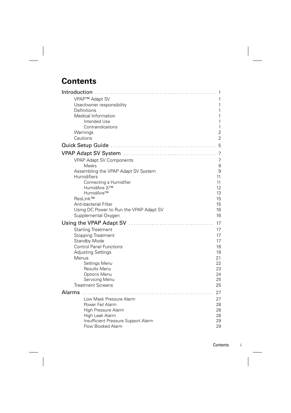 ResMed VPAP Adapt SV System User Manual | Page 5 / 56