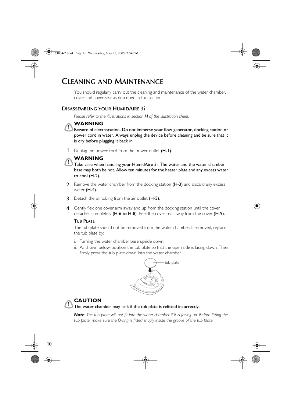 Leaning, Aintenance | ResMed Humidifier User Manual | Page 15 / 109