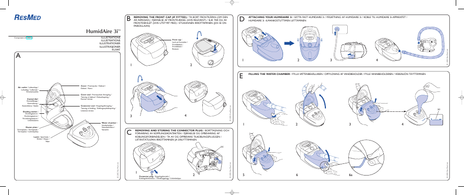 Humidaire 3i | ResMed Humidifier User Manual | Page 2 / 109