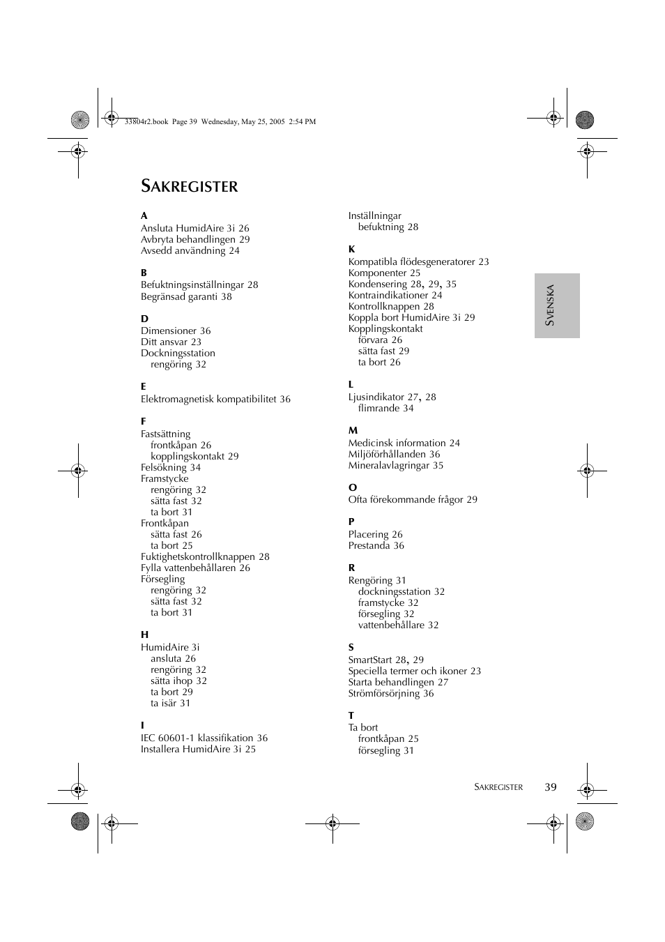 Akregister | ResMed Humidifier User Manual | Page 44 / 109