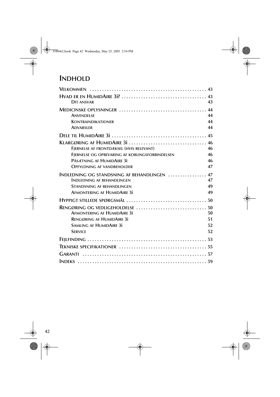 Ndhold | ResMed Humidifier User Manual | Page 47 / 109