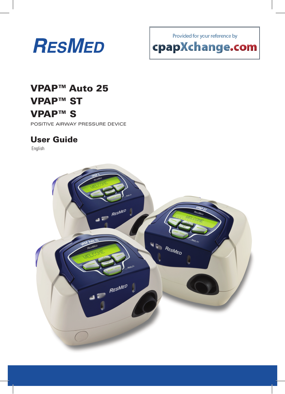 ResMed VPAP AUTO 25 User Manual | 22 pages